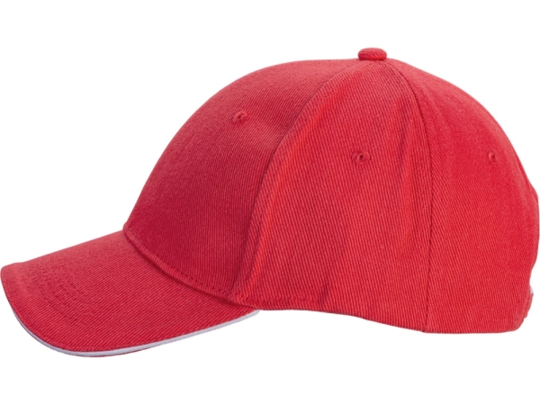 Бейсболка «Cancun», красный/белый