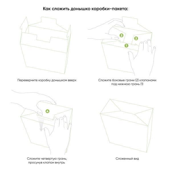 Подарочная коробка-пакет универсальная малая, белая