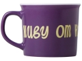 Матовая кружка Nancy 360 мл цветная снаружи, белая внутри, фиолетовый с УФ-печатью DTF