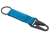 Брелок-ремувка "Carabinier" из ткани с вставкой из экокожи и карабином, синий