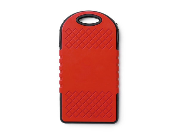 Портативный внешний аккумулятор DROIDE на солнечной батарее, красный