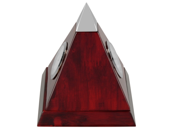 Погодная станция Пирамида, красное дерево/серебристый