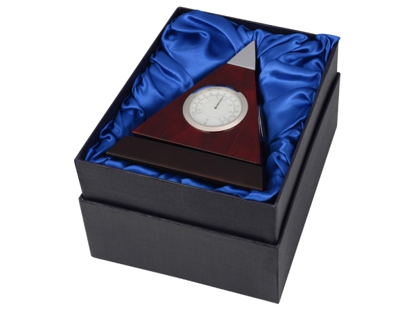 Погодная станция Пирамида, красное дерево/серебристый