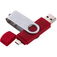 Флешка TWIST OTG Красная 4017.03.16ГБ Флешка TWIST OTG Красная 4017.03.16ГБ