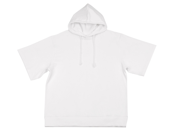 Худи оверсайз с коротким рукавом «Warsaw» унисекс, белый