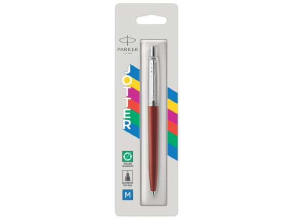 Шариковая ручка Parker Jotter Originals K60 Red CT стержень:M, цвет чернил: blue. в БЛИСТЕРЕ