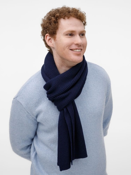 Шарф Nobilis Mono, темно-синий