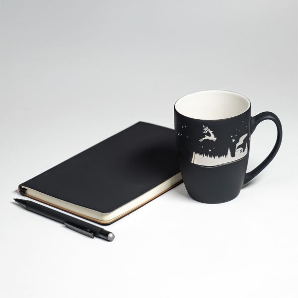 Набор подарочный ARISTOCRATIC: ежедневник, ручка, кружка; черный/золото