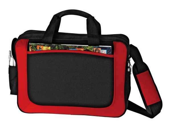 Сумка деловая Dolphin, черный/красный