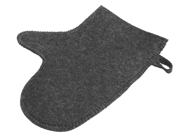 Банный набор из шапки и рукавицы "Renew", серый