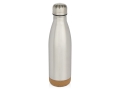 Бутылка для воды Cove из нержавеющей стали с двойными стенками и вакуумной изоляцией, объемом 500 мл, с пробковыми деталями - Matted silver