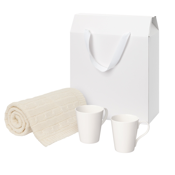 Подарочный набор Vesta, Fado, бежевый в коробке-пакете (две фарфоровых кружки)