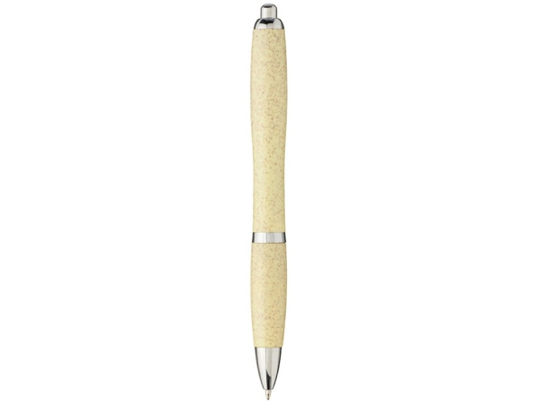 Шариковая ручка Nash из пшеничной соломы с хромированным наконечником, желтый