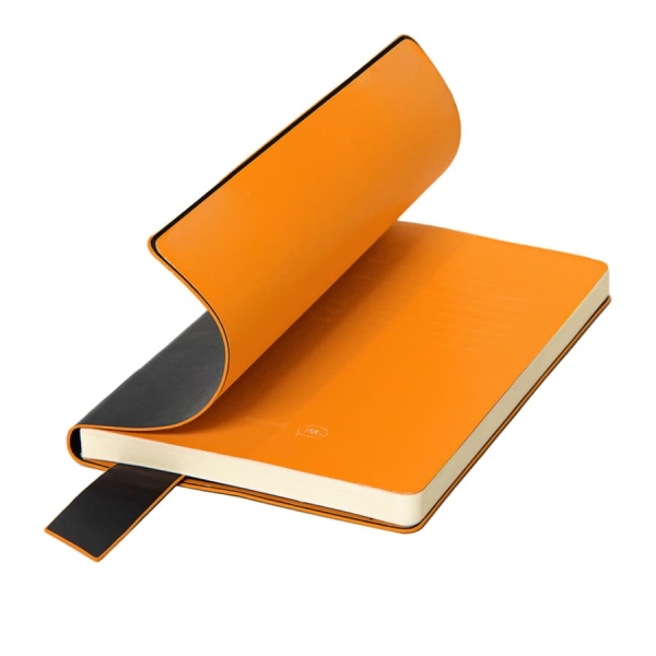 Бизнес-блокнот "Trendi", 130*210 мм, черно-голубой, мягкая обложка, в линейку