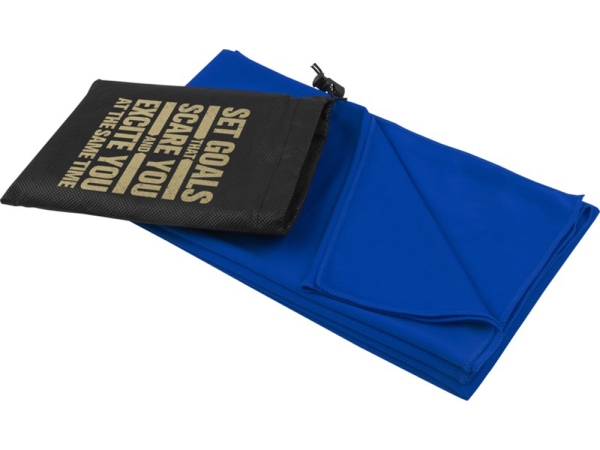 Lucas спортивное полотенце из переработанного полиэстера 70х140 см - Ярко-синий