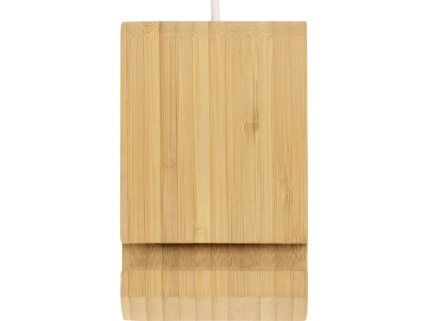 Беспроводное зарядное устройство из бамбука «Jetty», 10 Вт, натуральный