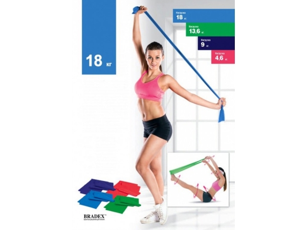 Лента эластичная Superelastic, нагрузка до 18 кг, голубой