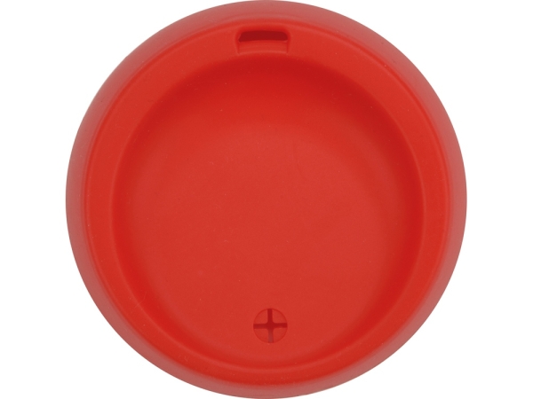 Стеклянный стакан Monday с силиконовой крышкой и манжетой, 350мл, красный