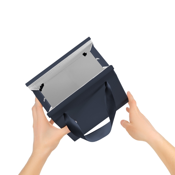 Подарочная коробка-пакет универсальная малая, синяя