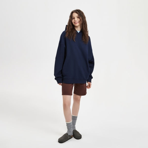 Худи оверсайз унисекс Фьюжн (Fusion), темно-синий, размер M/L