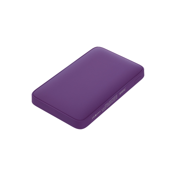 Внешний аккумулятор с подсветкой Анкор (Ancor) 5000 mAh, фиолетовый