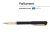 Ручка пластиковая шариковая "Parliament", 0,7 мм, синие чернила, черный/золотистый
