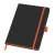Блокнот "ColorNote Black", твердая обложка A5, 80 листов, черный с оранжевым