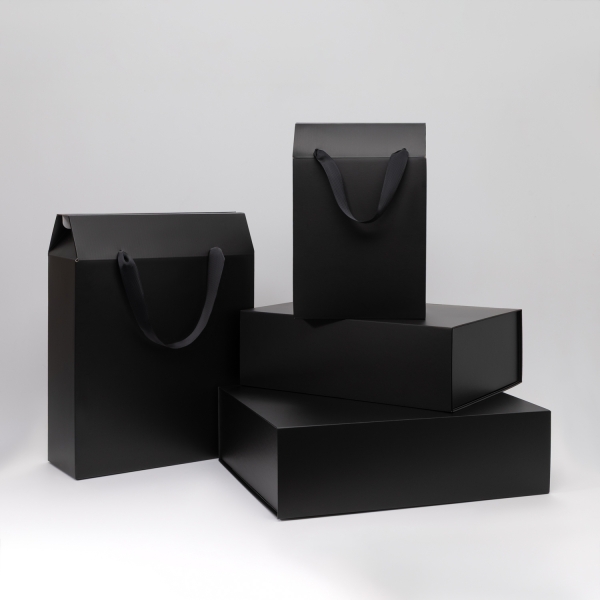 Подарочная коробка-пакет универсальная малая, черная