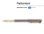 Ручка пластиковая шариковая "Parliament", 0,7 мм, синие чернила, серый/золотистый