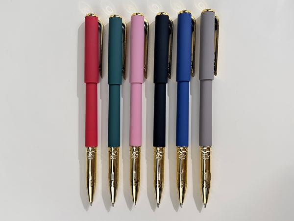 Ручка пластиковая шариковая "Parliament", 0,7 мм, синие чернила, серый/золотистый