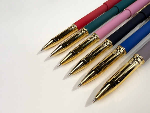 Ручка пластиковая шариковая "Parliament", 0,7 мм, синие чернила, серый/золотистый