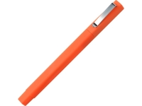 Ручка шариковая пластиковая "Quadro Soft", квадратный корпус с покрытием софт-тач, оранжевый/черный Ручка шариковая пластиковая "Quadro Soft", квадратный корпус с покрытием софт-тач, оранжевый/черный
