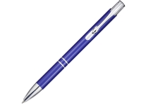 Шариковая ручка Moneta из переработанного алюминия (черные чернила) - Королевский синий