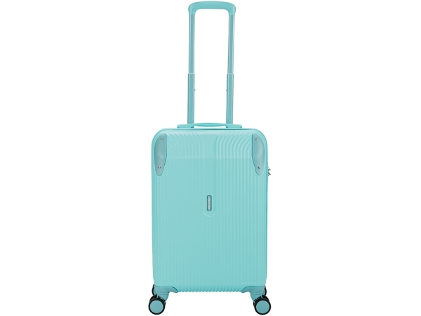Чемодан TORBER В Отпуск, бирюзовый, ABS-пластик, 41 х 25 х 61 см, 48 л, 2,7 кг