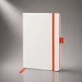 Блокнот "ColorNote White", твердая обложка A5, 80 листов, белый и оранжевый