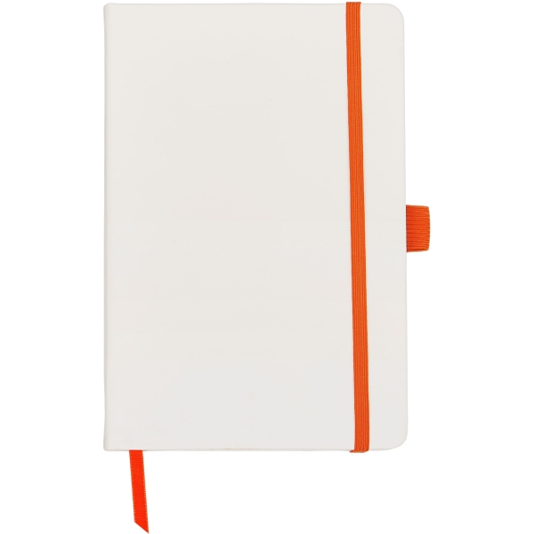 Блокнот "ColorNote White", твердая обложка A5, 80 листов, белый и оранжевый