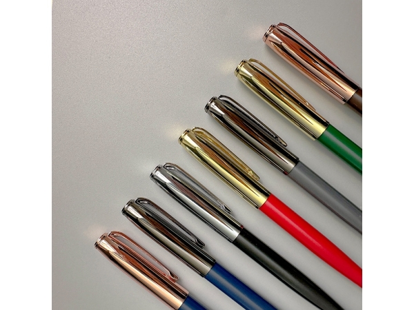 Ручка металлическая шариковая "Napoli", красный/золотистый