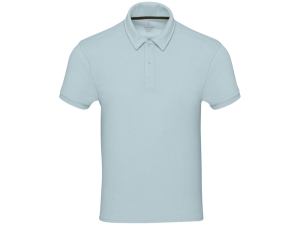 Рубашка поло унисекс "Akoya" из переработанного махрового материала - Cloud Blue
