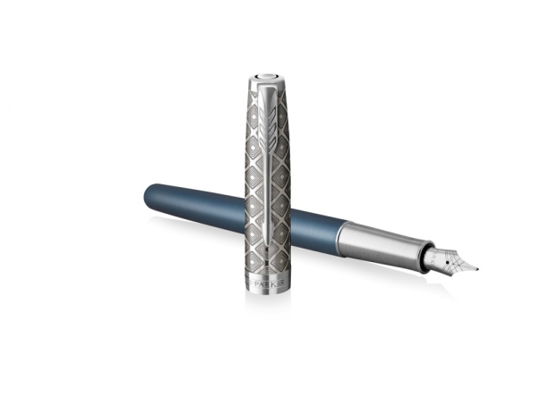 Перьевая ручка Parker Sonnet Premium Refresh BLUE CT, перо 18K, толщина F, цвет чернил black, подарочной упаковке