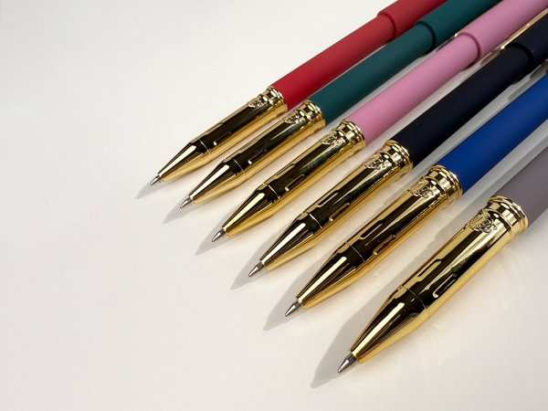 Ручка пластиковая шариковая "Parliament", 0,7 мм, синие чернила, красный/золотистый