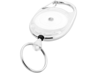 Брелок с ретрактором «Demos», белый прозрачный Брелок с ретрактором «Demos», белый прозрачный
