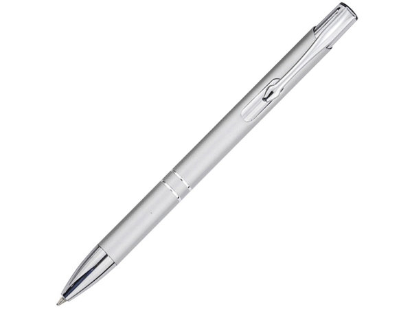 Шариковая ручка Moneta из переработанного алюминия (черные чернила) - Серебристый