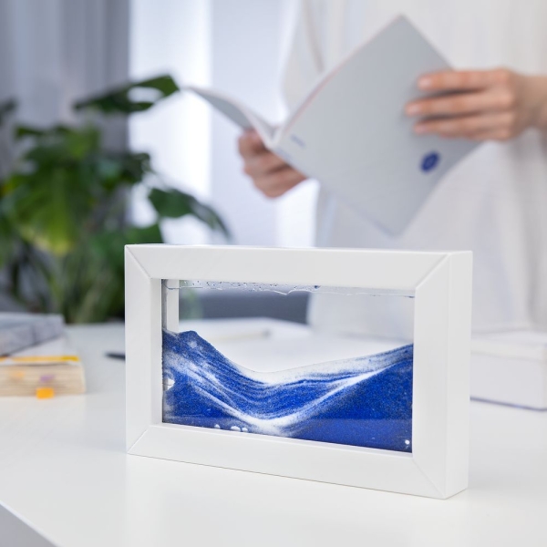 Песочная картина-антистресс Zenscape, белая с синим