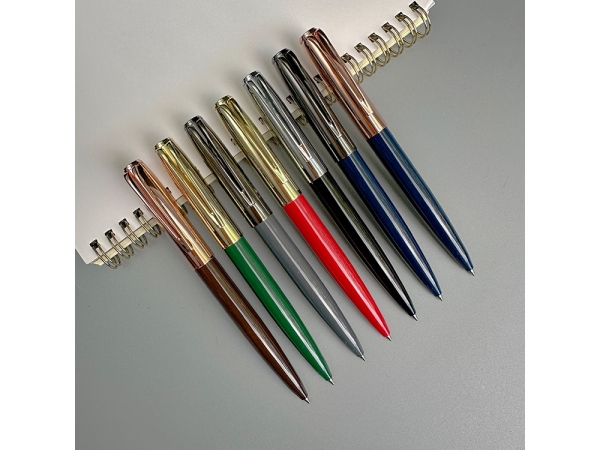 Ручка металлическая шариковая "Napoli", зеленый/золотистый