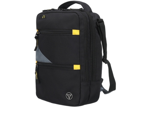 Сумка-планшет TORBER, черный/серый, полиэстер M2, 22 x 9 x 29 см