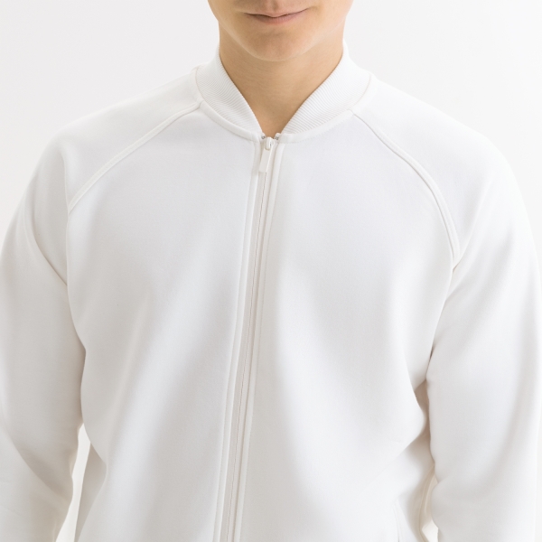 Толстовка на молнии, унисекс TORRES белая, размер L