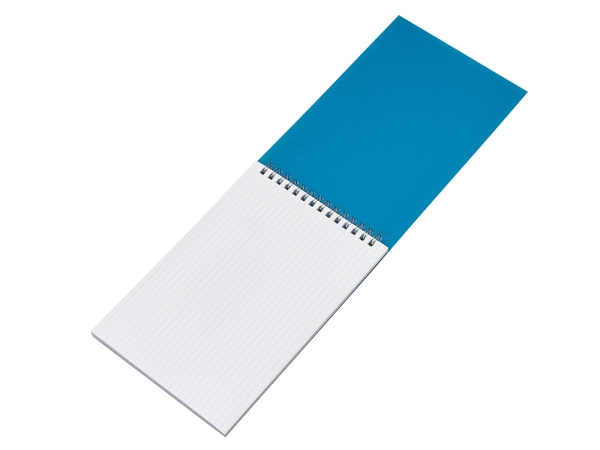 Блокнот на пружине в пластиковой обложке А5, синий
