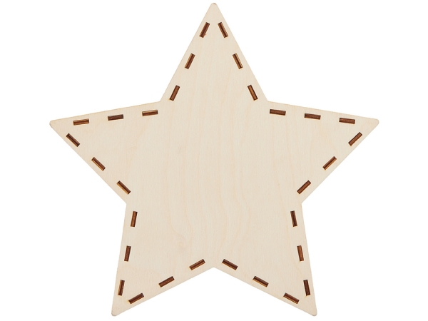 Шкатулка из фанеры в виде звезды "Asteris", сине-серебристый