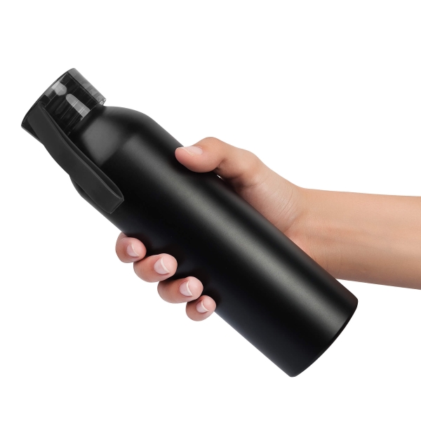 Бутылка для воды VIKING BLACK 650мл. Черная с черной крышкой 6142.08