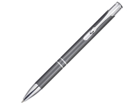 Шариковая ручка Moneta из переработанного алюминия (черные чернила) - Серый